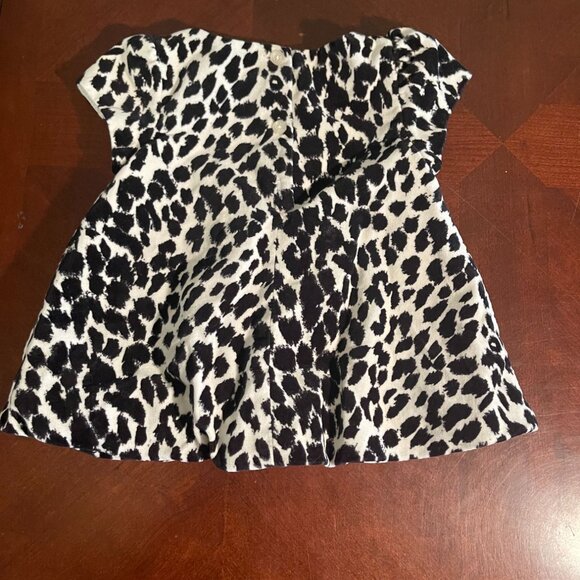Pippa & Julie Baby Girls Leopard Print Dress W/ Red Flower Sz 12M - Picture 6 of 8